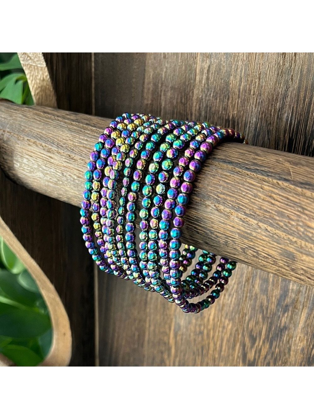 Rainbow Hematite Bracelet (one)